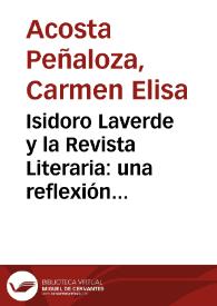 Isidoro Laverde y la Revista Literaria: una reflexión sobre la historia de la literatura colombiana | Biblioteca Virtual Miguel de Cervantes