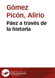 Páez a través de la historia | Biblioteca Virtual Miguel de Cervantes