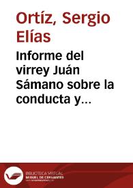 Informe del virrey Juán Sámano sobre la conducta y otras circunstancias del clero de Santafé, en los años de 1810-1818 | Biblioteca Virtual Miguel de Cervantes