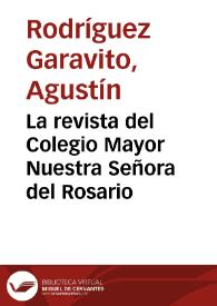 La revista del Colegio Mayor Nuestra Señora del Rosario | Biblioteca Virtual Miguel de Cervantes