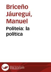 Politeia: la política | Biblioteca Virtual Miguel de Cervantes