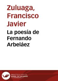 La poesía de Fernando Arbeláez | Biblioteca Virtual Miguel de Cervantes