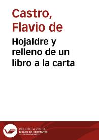 Hojaldre y relleno de un libro a la carta | Biblioteca Virtual Miguel de Cervantes