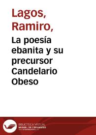 La poesía ebanita y su precursor Candelario Obeso | Biblioteca Virtual Miguel de Cervantes