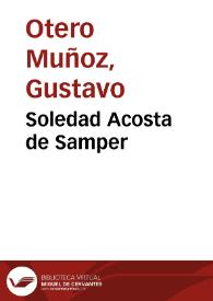 Soledad Acosta de Samper | Biblioteca Virtual Miguel de Cervantes