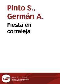 Fiesta en corraleja | Biblioteca Virtual Miguel de Cervantes