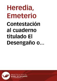 Contestación al cuaderno titulado El Desengaño o Confidencias de Ambrosio López, etc. | Biblioteca Virtual Miguel de Cervantes