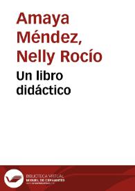 Un libro didáctico | Biblioteca Virtual Miguel de Cervantes