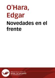 Novedades en el frente | Biblioteca Virtual Miguel de Cervantes