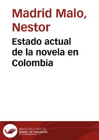 Estado actual de la novela  en Colombia | Biblioteca Virtual Miguel de Cervantes