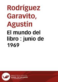 El mundo del libro : junio de 1969 | Biblioteca Virtual Miguel de Cervantes