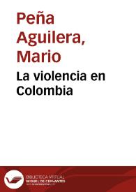 La violencia en Colombia | Biblioteca Virtual Miguel de Cervantes