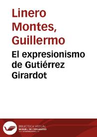 El expresionismo de Gutiérrez Girardot | Biblioteca Virtual Miguel de Cervantes