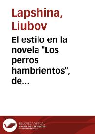 El estilo en la novela "Los perros hambrientos", de Ciro Alegría | Biblioteca Virtual Miguel de Cervantes