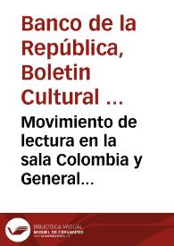 Movimiento de lectura en la sala Colombia y General durante los meses de agosto a noviembre de 1982 | Biblioteca Virtual Miguel de Cervantes