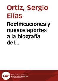 Rectificaciones y nuevos aportes a la biografía del general Manuel Roergas de Serviez | Biblioteca Virtual Miguel de Cervantes