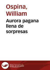 Aurora pagana llena de sorpresas | Biblioteca Virtual Miguel de Cervantes