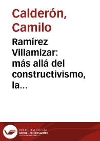 Ramírez Villamizar: más allá del constructivismo, la abstracción | Biblioteca Virtual Miguel de Cervantes