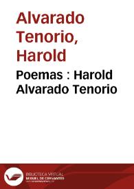 Poemas : Harold Alvarado Tenorio | Biblioteca Virtual Miguel de Cervantes