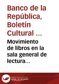 Movimiento de libros en la sala general de lectura durante el mes de Octubre de 1959 | Biblioteca Virtual Miguel de Cervantes