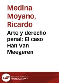 Arte y derecho penal: El caso Han Van Meegeren | Biblioteca Virtual Miguel de Cervantes