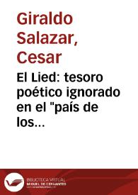 El Lied: tesoro poético ignorado en el "país de los poetas" | Biblioteca Virtual Miguel de Cervantes