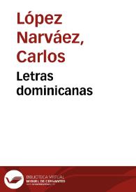 Letras dominicanas | Biblioteca Virtual Miguel de Cervantes