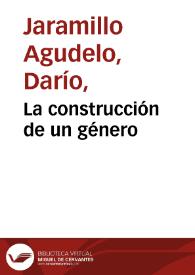 La construcción de un género | Biblioteca Virtual Miguel de Cervantes