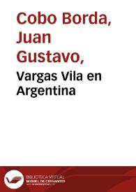 Vargas Vila en Argentina | Biblioteca Virtual Miguel de Cervantes