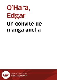 Un convite de manga ancha | Biblioteca Virtual Miguel de Cervantes