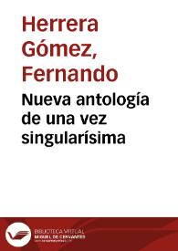 Nueva antología de una vez singularísima | Biblioteca Virtual Miguel de Cervantes