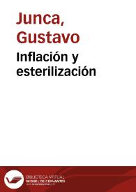 Inflación y esterilización | Biblioteca Virtual Miguel de Cervantes