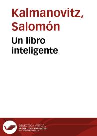 Un libro inteligente | Biblioteca Virtual Miguel de Cervantes