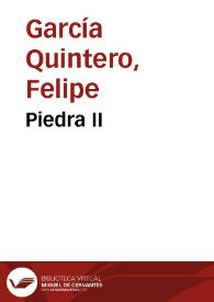 Piedra II | Biblioteca Virtual Miguel de Cervantes