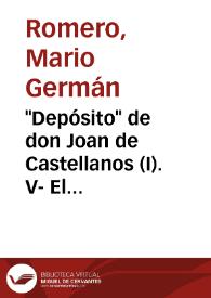 "Depósito" de don Joan de Castellanos (I). V- El hambre del conquistador. | Biblioteca Virtual Miguel de Cervantes