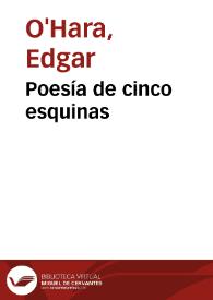 Poesía de cinco esquinas | Biblioteca Virtual Miguel de Cervantes