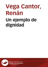 Un ejemplo de dignidad | Biblioteca Virtual Miguel de Cervantes