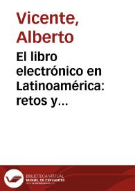 El libro electrónico en Latinoamérica: retos y oportunidades | Biblioteca Virtual Miguel de Cervantes