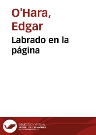 Labrado en la página | Biblioteca Virtual Miguel de Cervantes