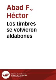 Los timbres se volvieron aldabones | Biblioteca Virtual Miguel de Cervantes