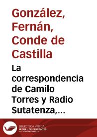 La correspondencia de Camilo Torres y Radio Sutatenza, 1962 | Biblioteca Virtual Miguel de Cervantes