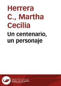 Un centenario, un personaje | Biblioteca Virtual Miguel de Cervantes