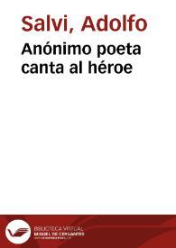 Anónimo poeta canta al héroe | Biblioteca Virtual Miguel de Cervantes