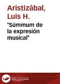 "Súmmum de la expresión musical" | Biblioteca Virtual Miguel de Cervantes