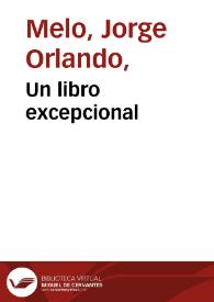 Un libro excepcional | Biblioteca Virtual Miguel de Cervantes