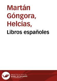 Libros españoles | Biblioteca Virtual Miguel de Cervantes