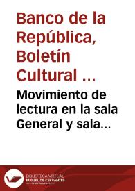 Movimiento de lectura en la sala General y sala Colombia: junio y julio de 1979 | Biblioteca Virtual Miguel de Cervantes