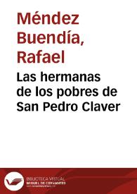 Las hermanas de los pobres de San Pedro Claver | Biblioteca Virtual Miguel de Cervantes