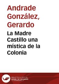 La Madre Castillo una mística  de la Colonia | Biblioteca Virtual Miguel de Cervantes