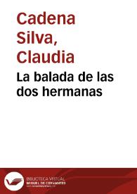 La balada de las dos hermanas | Biblioteca Virtual Miguel de Cervantes